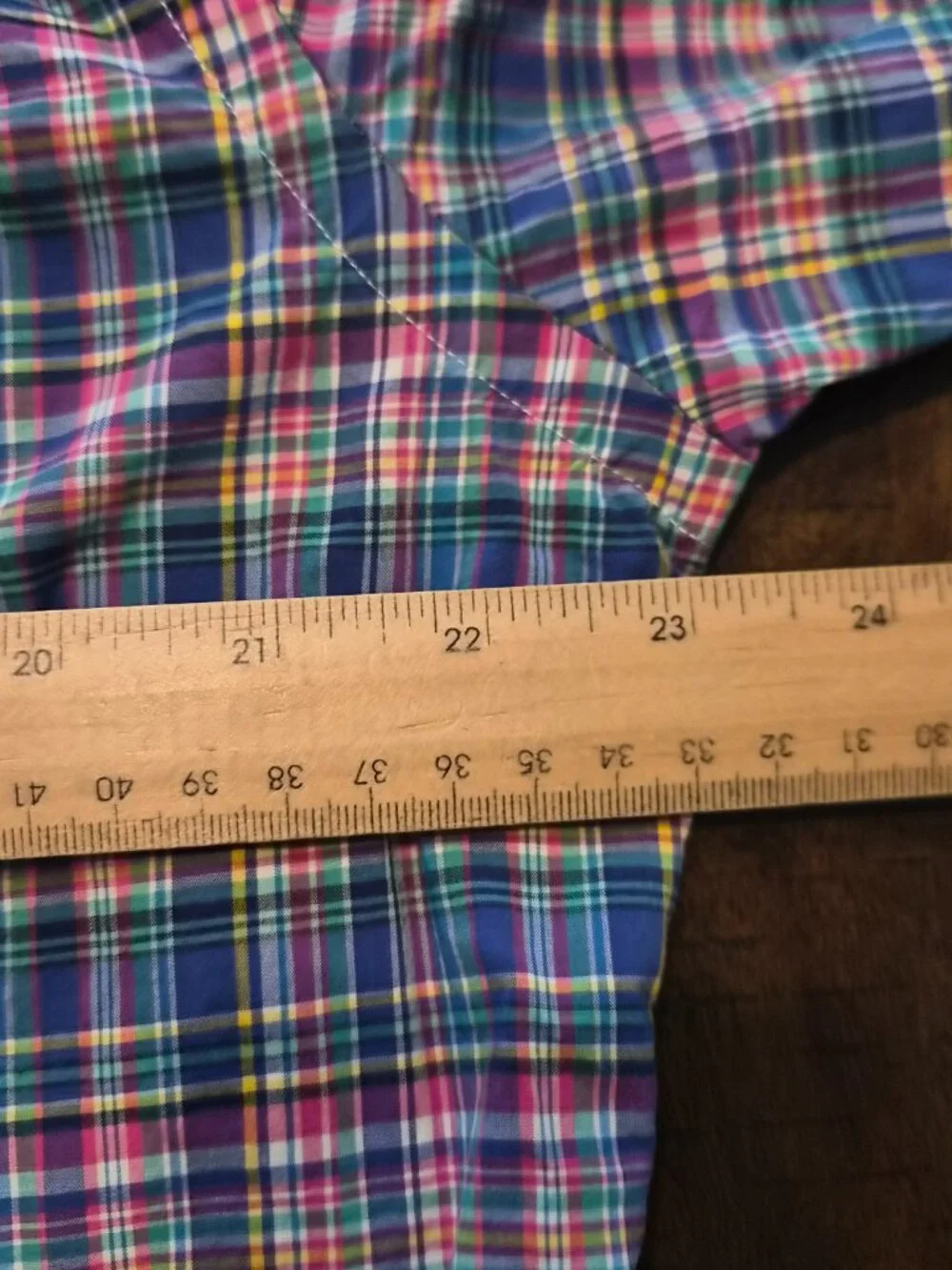 Polo Ralph Lauren Shirt Men Large Check Plaid Long Sleeve Green Pony Logo G810